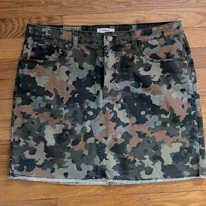 Camo Denim Skirt Size 12